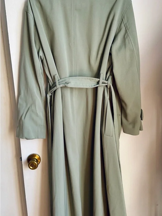 & Other Stories Mint Green Trench Coat - Picture 2 of 3